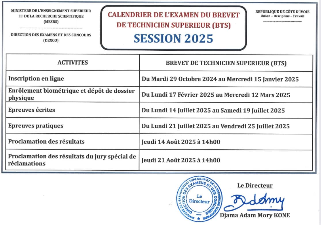 calendrier-bts-2025-cote-divoire